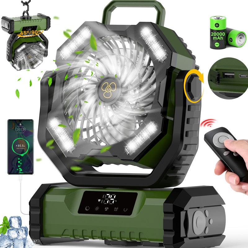Ventilador oscilante portátil con mando a distancia