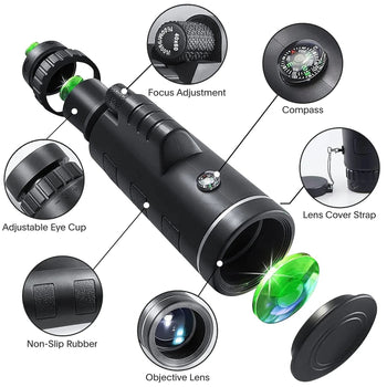 Telescopio Portátil con Visión Nocturna 500x Estrella